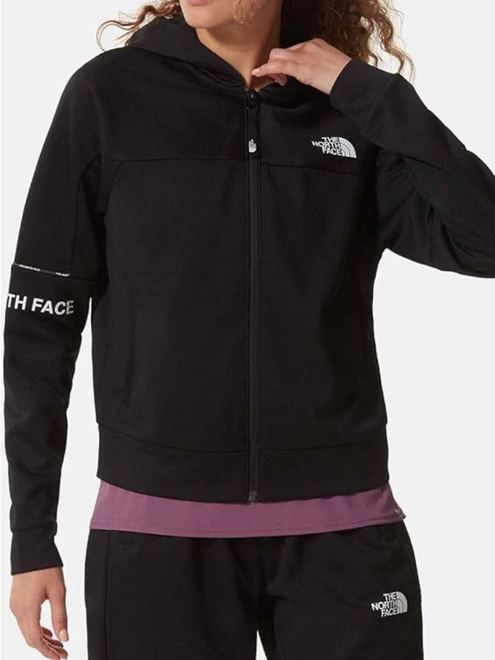 The North Face Black Women's Zip-Up Hooded Sweatshirt